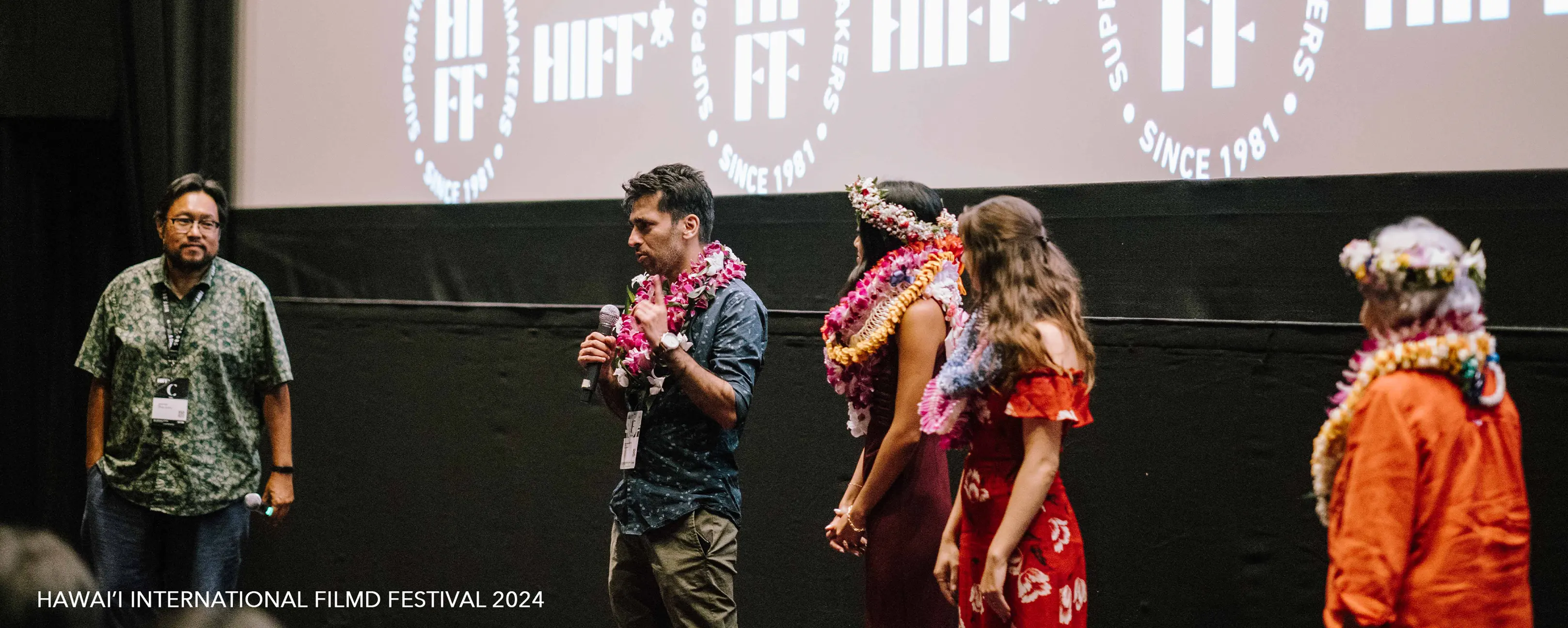 Our team at an international film festival